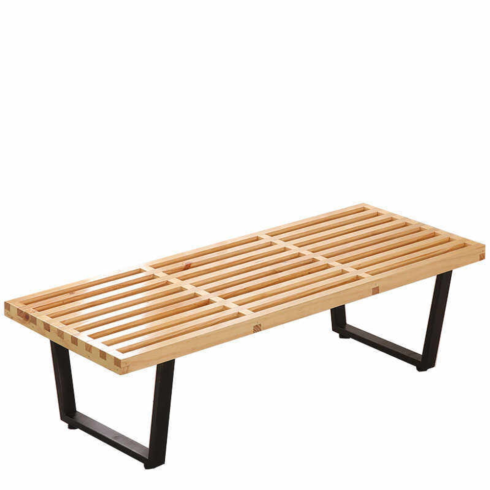 사우나 평상의자 목욕탕 찜질방 탈의실 헬스장 원목 철제 프레임 920mm 통풍 슬림 - 상품 이미지