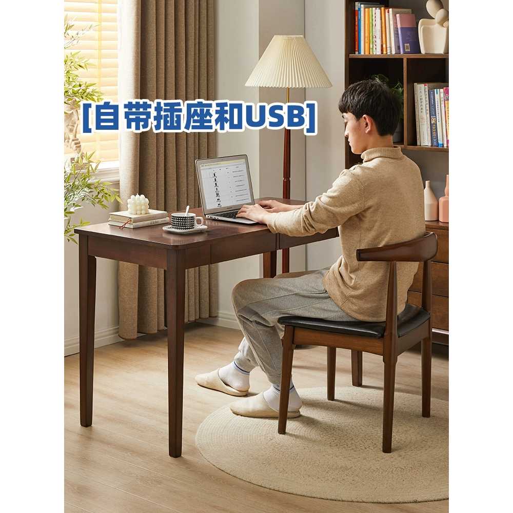 서재 원목 테이블 책상 목재 용 식탁 컴퓨터 빈티지 우드 - 상세 이미지 4