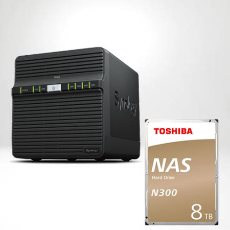 시놀로지 DS423 TOSHIBA N300 8TB X1