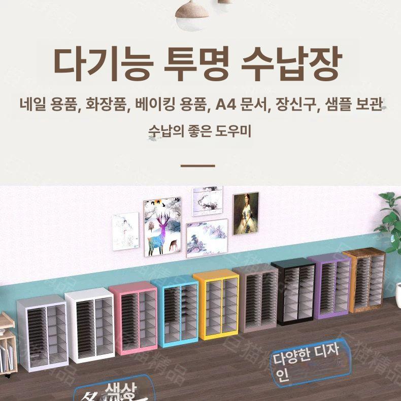 메이크업 수납장 네일 서랍 보관함 정리함 슬림형 진열대 뷰티용품 - 상세 이미지 3