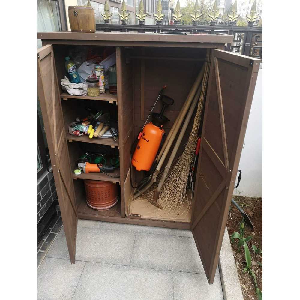 야외 캐비닛 방수 조립식 나무 용 원예 창고 도구보관함 - 상세 이미지 2