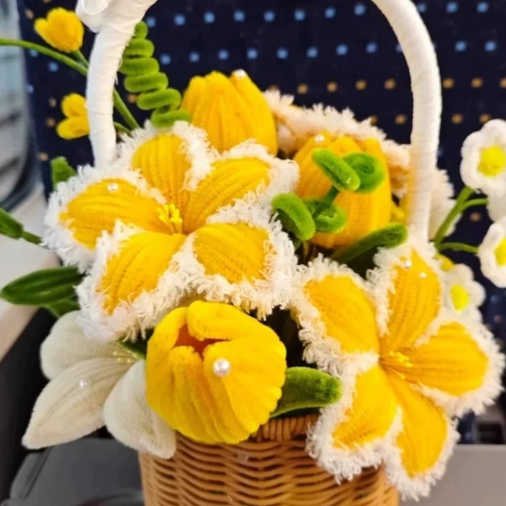 조화 꽃다발 DIY 대형 해바라기 카네이션 모루꽃 플라워 수공예 키트 만들기 - 상세 이미지 4
