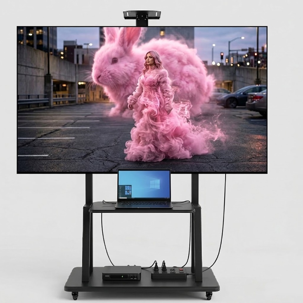 이동식 TV 거치대 189cm(75인치) 대형 215cm(85인치) 고중량 티비스탠드