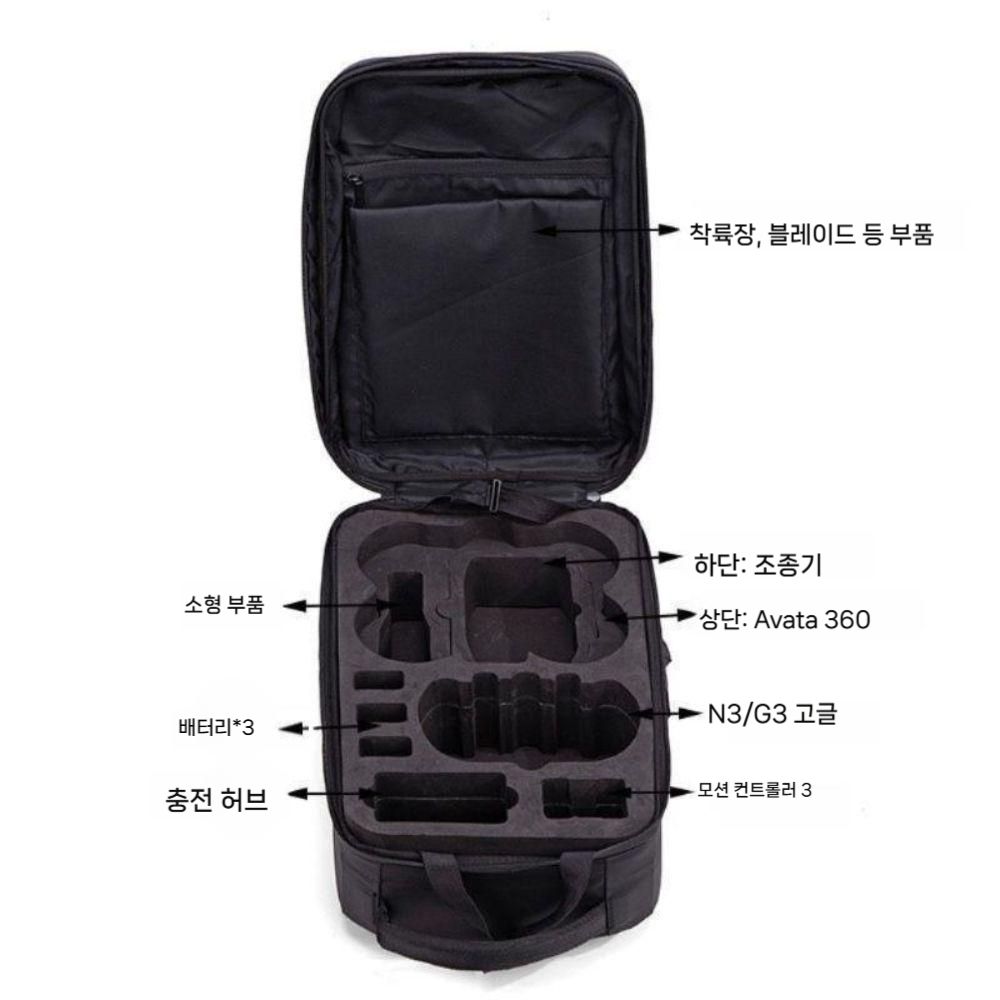 DJI 아바타360 백팩 비행 세트 수납 배낭 하드 방수 가방 보관함 - 상세 이미지 3