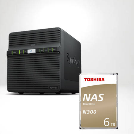 시놀로지 DS423 TOSHIBA N300 6TB X1