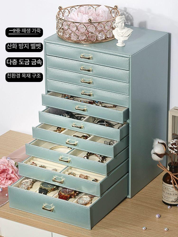 주얼리 보관함 박스 수납 대용량 상자 보석함 악세사리 돌반지 우드 보석정리함 - 상세 이미지 5