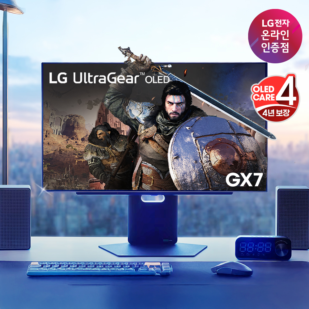 [LCK 최종.89.만] LG GX7 27GX700A 67cm(27인치) OLED 게이밍 모니터 QHD  OLED케어 4년 보증 제품 이미지
