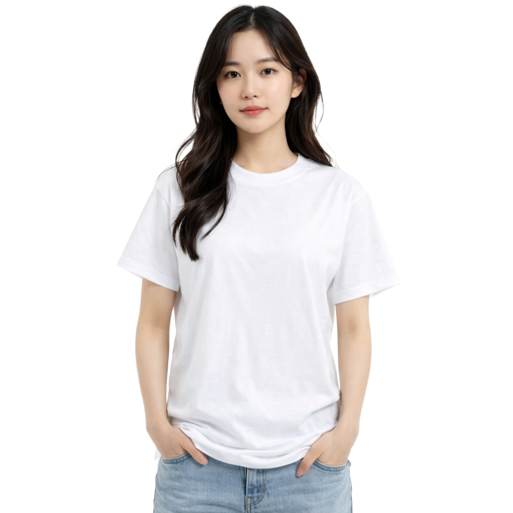 1+1 무지 반팔 티셔츠 20수 탄탄한 기본 레이어드 빅사이즈 목안늘어나는 흰티 - 상세 이미지 5