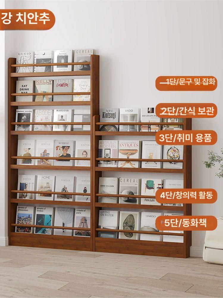 문뒤 수납장 책장 틈새 4단 초박형 도어 책꽂이 틈새장 슬림장 벽면 다용도 폭 선반 - 상세 이미지 5
