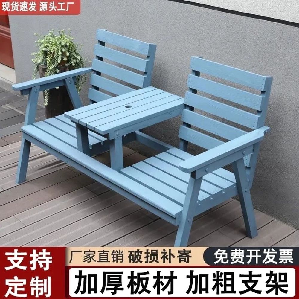 가든 벤치 원목 야외정원 발코니 테라스 휴식 목재 울타리 정원 파고라 - 상세 이미지 2