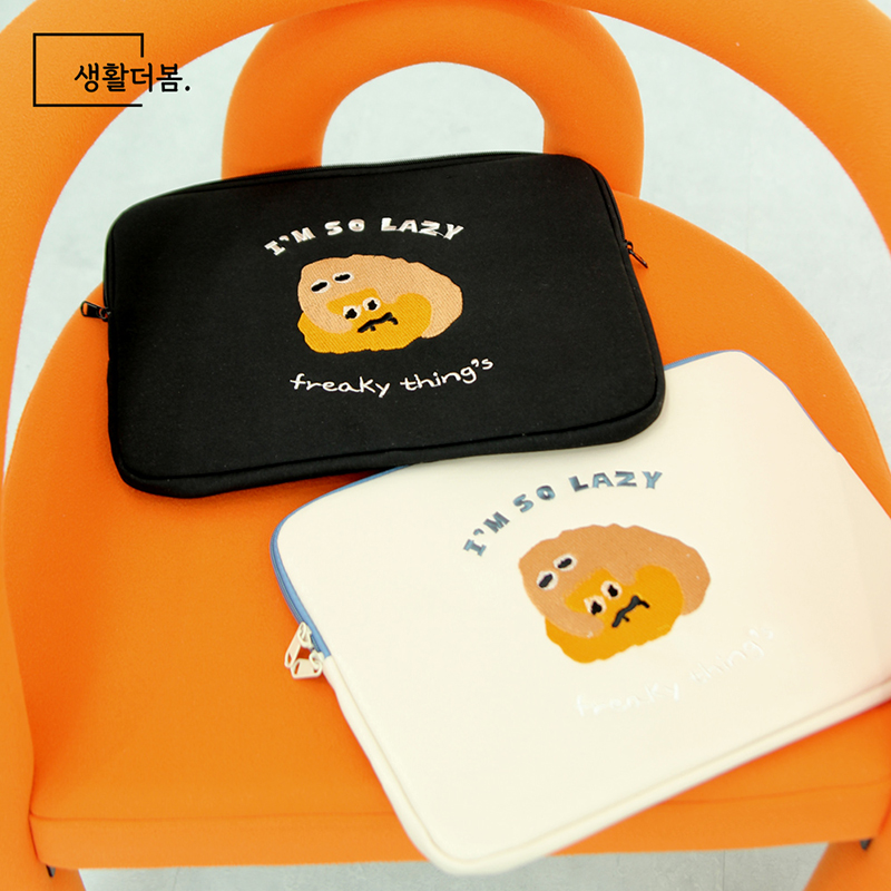 생활더봄 귀여운 캐릭터 노트북 태블릿 파우치 13 인치 충격 보호 가방 아이패드 프로파 - 상품 이미지