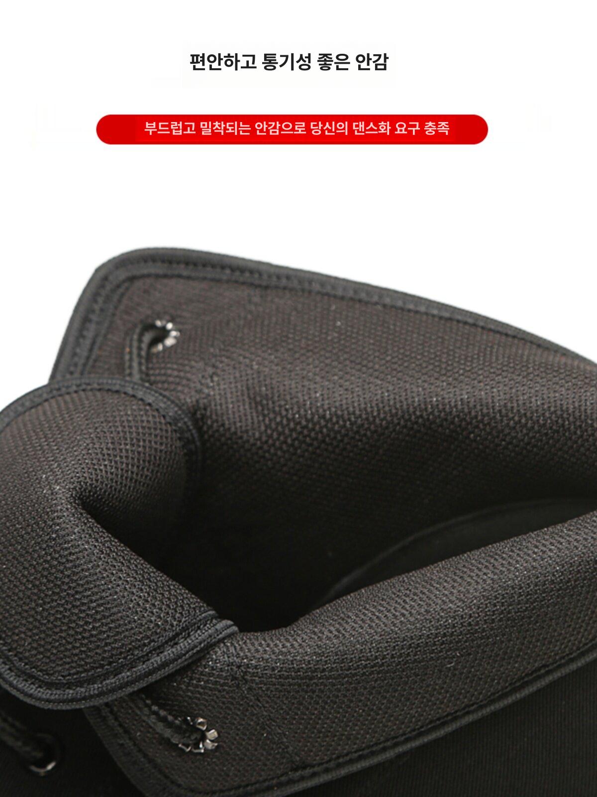 라인 댄스 라틴 살사화 부츠 구두 재즈화 블랙 단일 안감 3.5cm 굽 34 - 상세 이미지 5