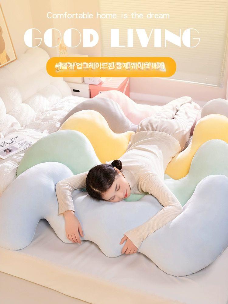 사이드 수면용 긴 베개 침대 소파 겨울용 쿠션 롱베개 바디필로우 안고자는 수면 - 상세 이미지 3