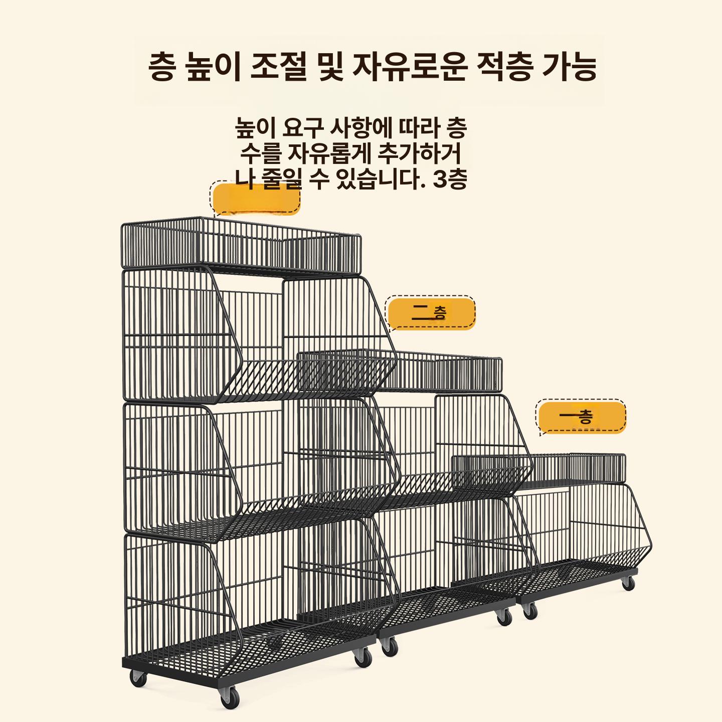 편의점 약국 마트 철제 선반 진열대 슬림 매장 진열 블랙 바퀴 포함 5칸 - 상세 이미지 5