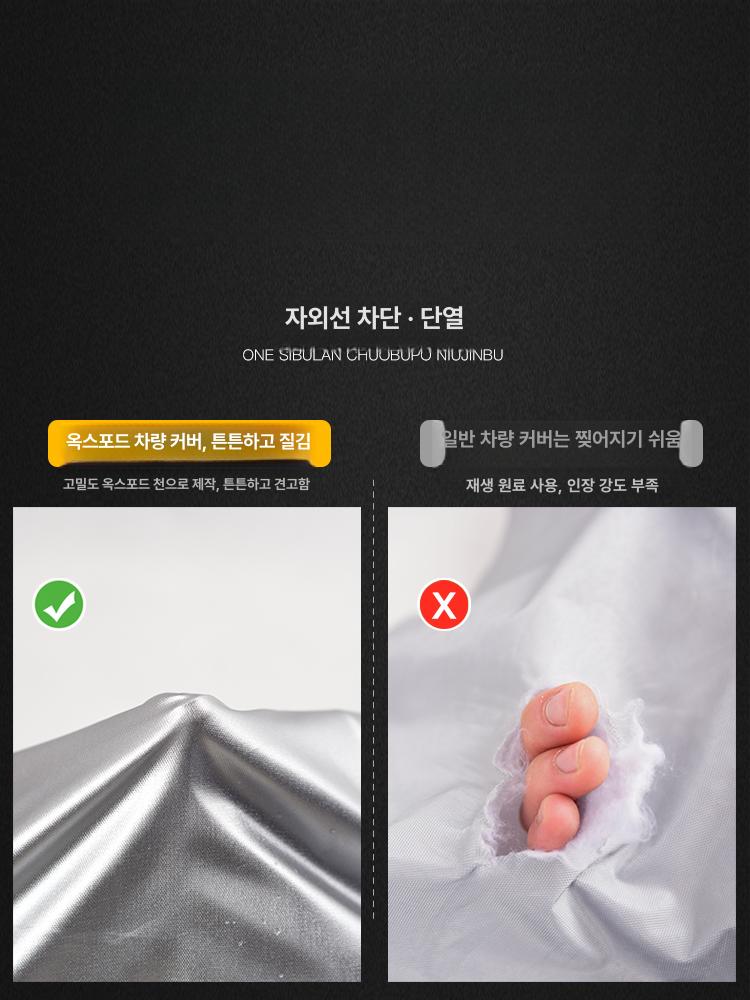 차량커버 자동차 방수 보호 승용차 지바겐 덮개 바디 차 눈 성에방지 서리 - 상세 이미지 4