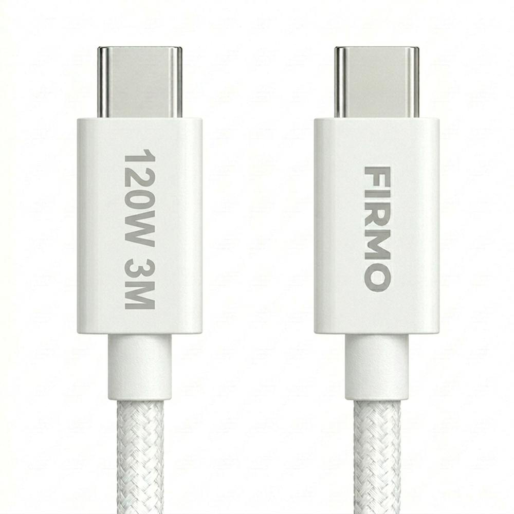피르모 120W 5A PD C to C타입 초고속충전 케이블 3m, 1개 - 상품 이미지