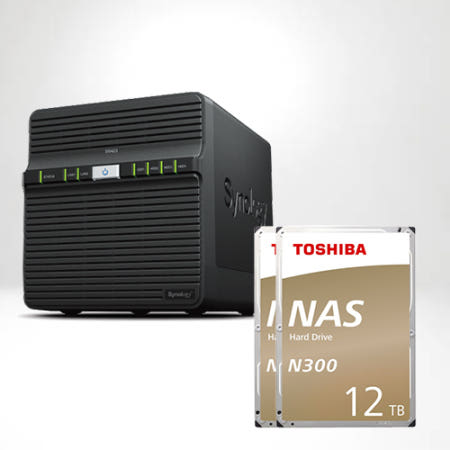 시놀로지 DS423 TOSHIBA N300 12TB X2