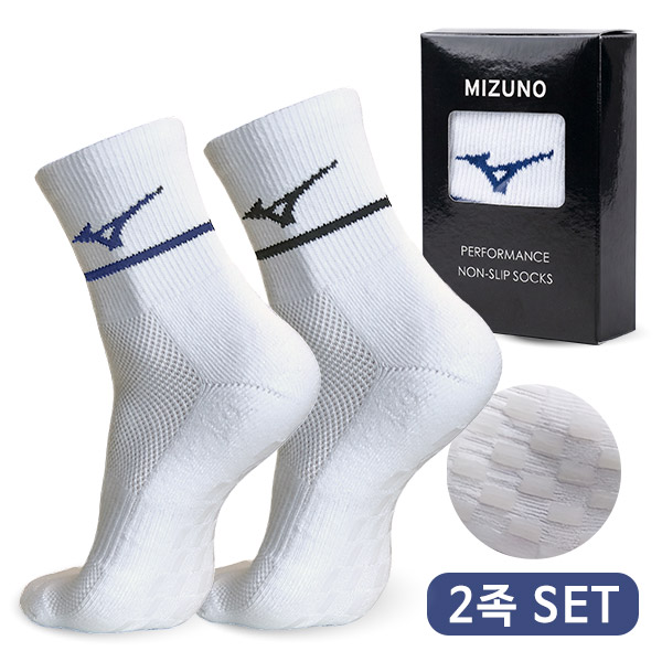 [2족 세트] 미즈노 퍼포먼스 논슬립 남성 스포츠 양말 52JK260100 - 상품 이미지