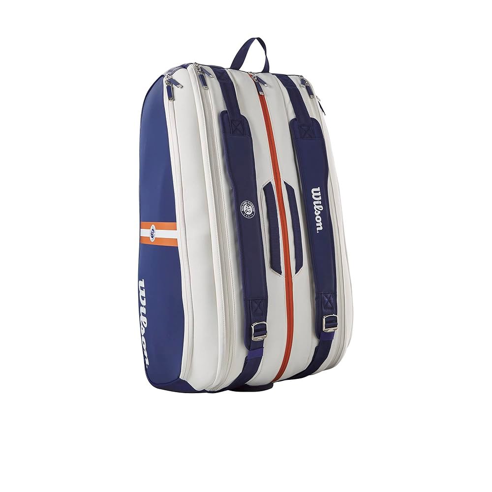 WILSON ROLAND GARROS 슈퍼 투어 라켓 백 네이비/화이트 가방 15팩 15 Pack Navy/White - 상세 이미지 3