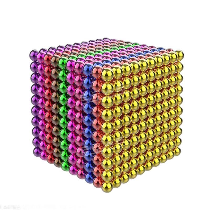 블럭 1000개 자석 큐브 5mm 마그넷 구슬자석 블록 - 상품 이미지