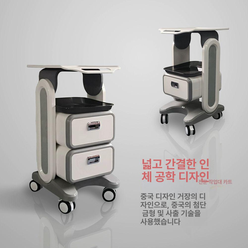 이동식 트롤리 의료용 응급 카트 선반 병원 드레싱 간병 메디컬 왕진 - 상세 이미지 3