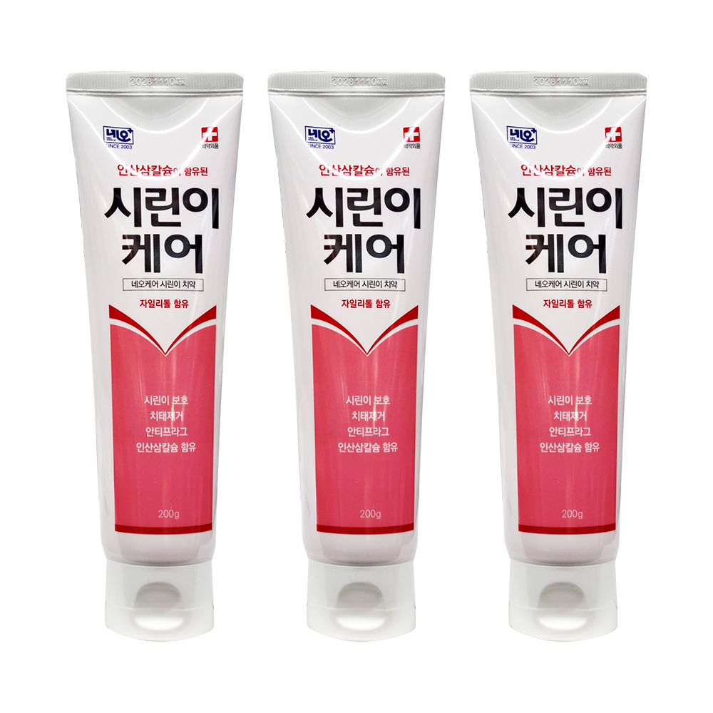네오 시린이케어 치약 200g, 3개 - 상품 이미지