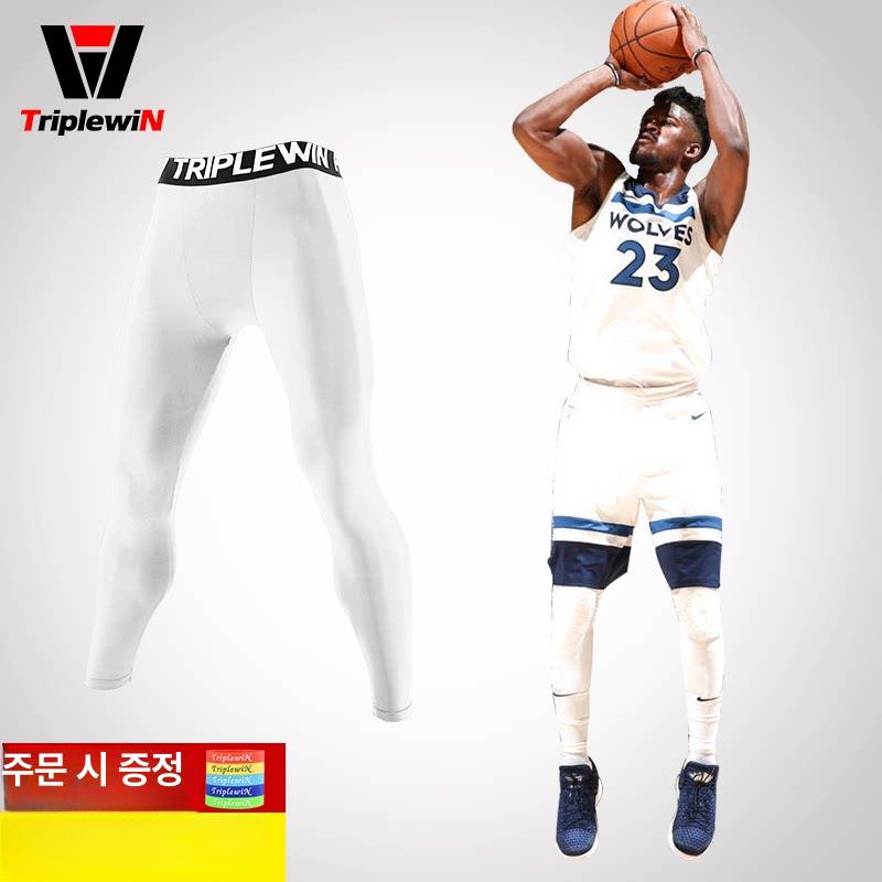 남자 레깅스 팬츠 러닝 운동 카프리 타이즈 농구 I. 레터링 90% 진파랑 S 160-168cm 55-60kg - 상세 이미지 4