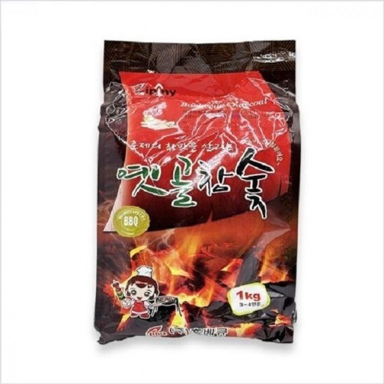 지피니 옛골 참숯 1kg + 착화제 포함 - 상품 이미지