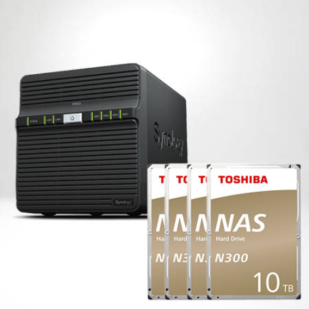 시놀로지 DS423 TOSHIBA N300 10TB X4