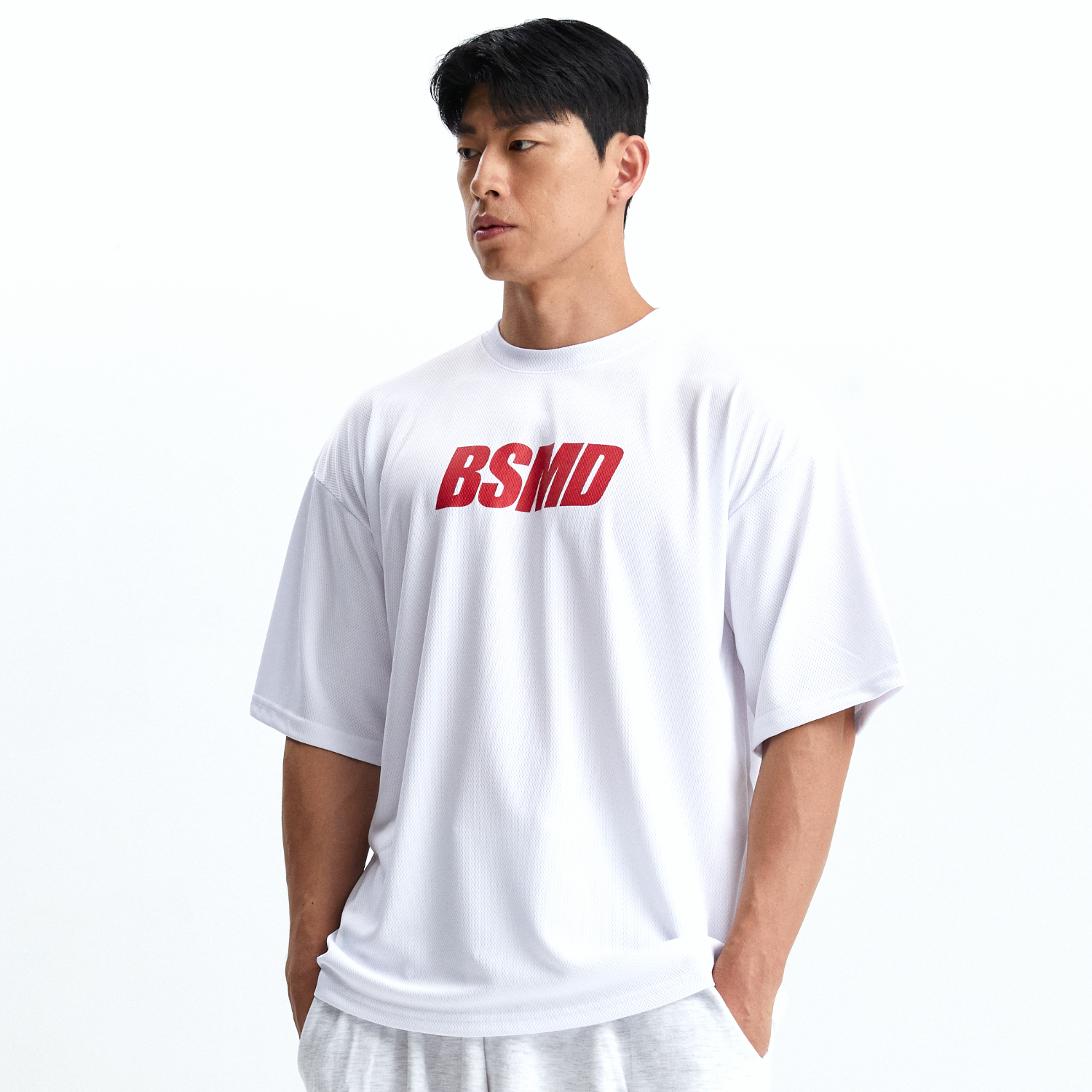 비스트모드 5컬러 메쉬 기능성 헬스 오버핏 반팔 티셔츠 짐웨어 BSMD 상품 이미지