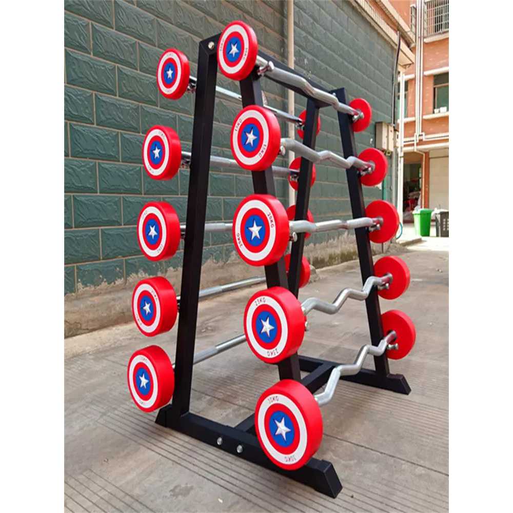 바벨 포함 역기 렉 거치대 용 5단 100kg 일자바 세트 랙 - 상세 이미지 2