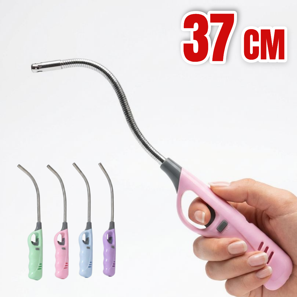 가스 점화기 캔들 라이터 37cm 가스충전식 플렉서블 롱라이터 - 상품 이미지