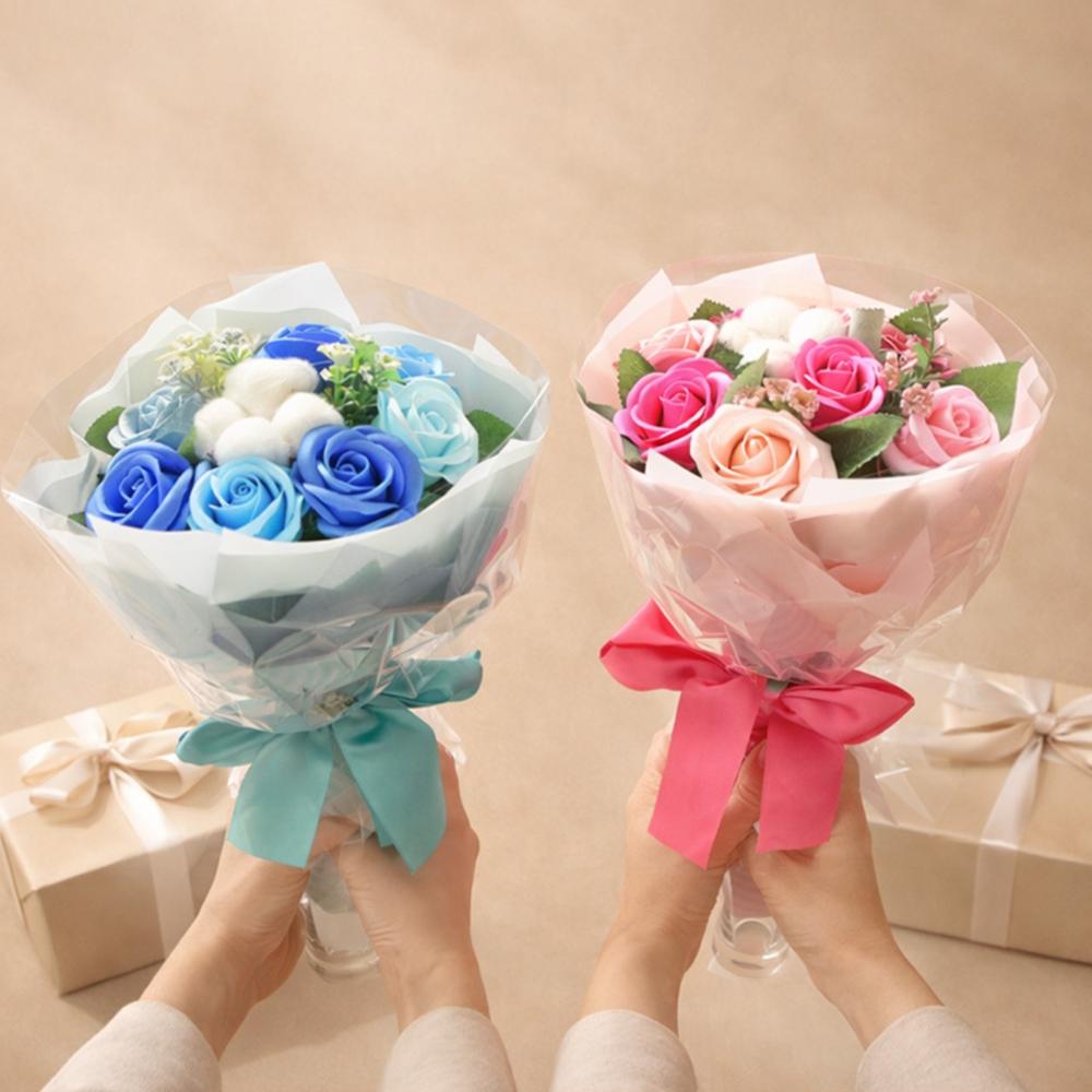 여자친구 꽃선물 장미 비누 꽃 다발 로즈데이 성년의날 - 상품 이미지