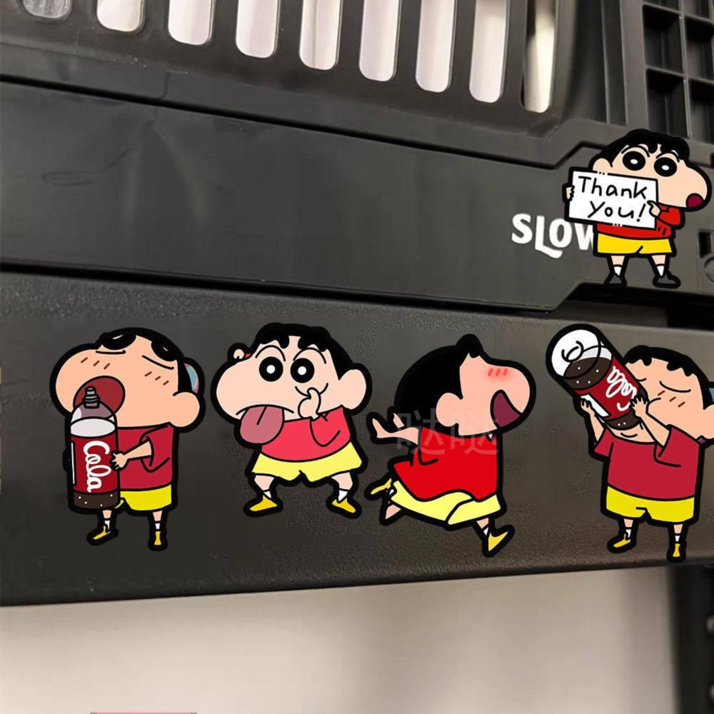 짱구는 못말려 냉장고 자석 마그넷 현관문 장식 귀여운 만화 캐릭터 인테리어 소품 맞춤형 선물 콜라 신짱 9 자석 스티커- 사진과 같습니다. - 상세 이미지 3