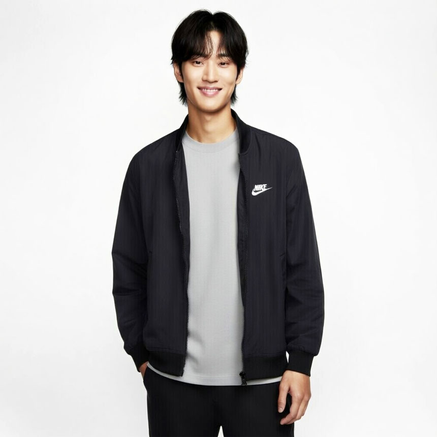 나이키 NSW 에센셜 우븐 남성 바람막이 블루종 봄버 자켓 DM6822 블랙, XL - 상세 이미지 4