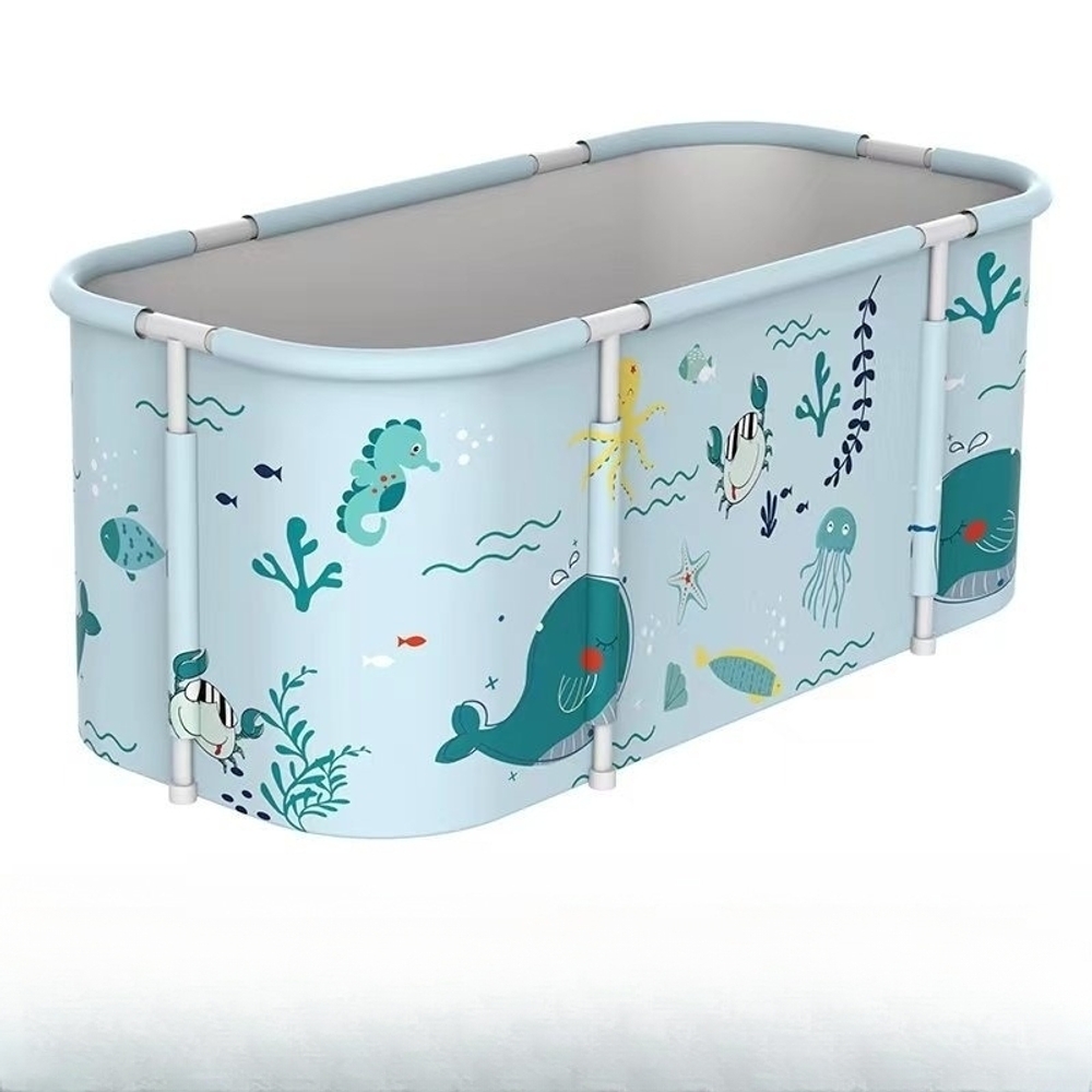 접이식 욕조 가정용 전신 목욕 대형견 수영장 반려동물 실외 이동 물놀이통 블랙그린 기본형 - 상세 이미지 3
