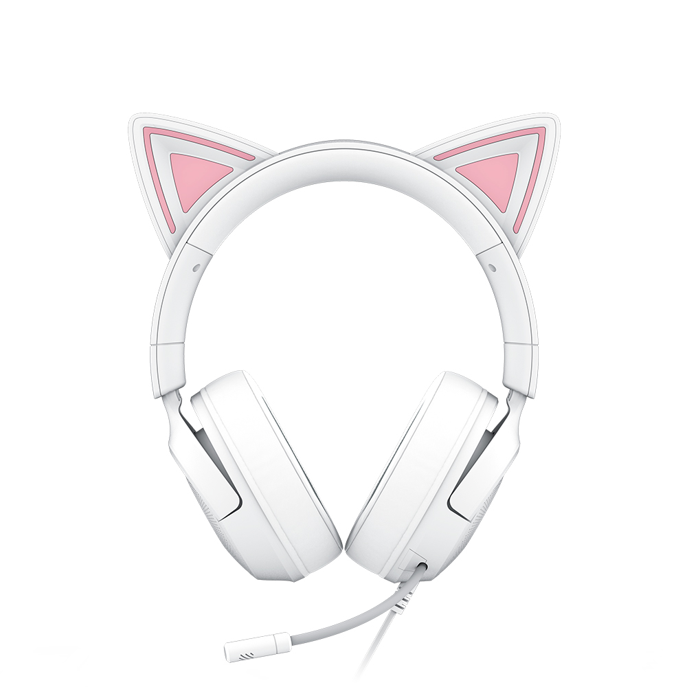 레이저코리아 Kraken Kitty V3 X 고양이귀 게이밍 헤드셋 화이트 이미지 6