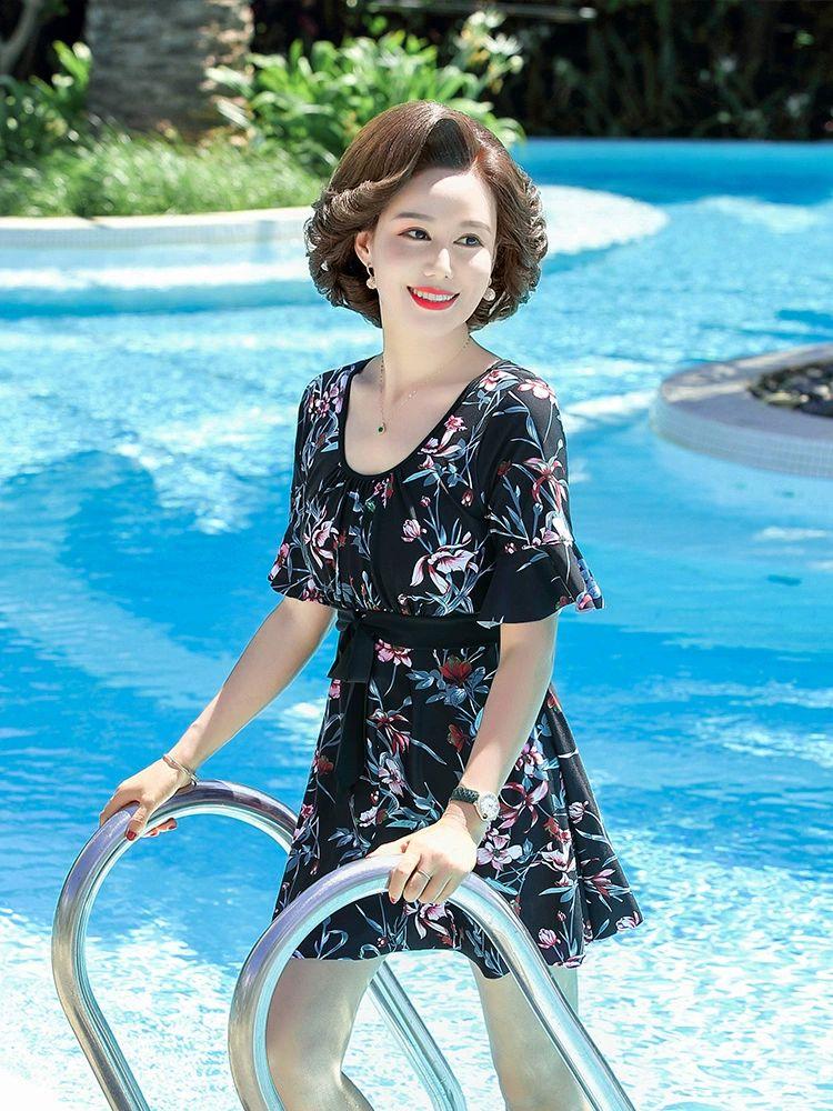 60대래쉬가드 할머니 중년레쉬가드 엄마 아줌마 진파랑 메인 이미지 스타일 L - 상세 이미지 4