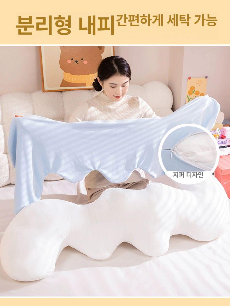 사이드 수면용 긴 베개 침대 소파 겨울용 쿠션 롱베개 바디필로우 안고자는 수면 - 상세 이미지 2