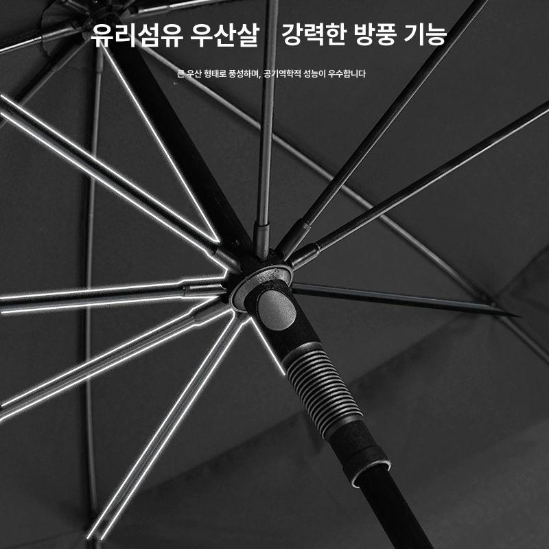 초대형 우산 182cm 파라솔 골프 의전용 그레이 장우산 빅사이즈 자동 양산 - 상세 이미지 3