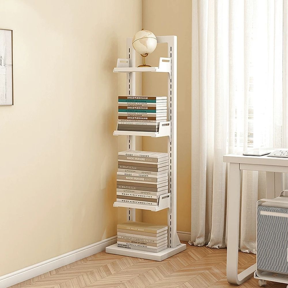 북타워 책장 디자인 선반 도서 틈새수납 서재 책꽂이 스탠딩 회전형 철제 - 상세 이미지 2