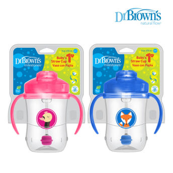 닥터브라운 추달린 빨대컵 270ml 핑크 블루 컬러 / 리필킷 이미지 6