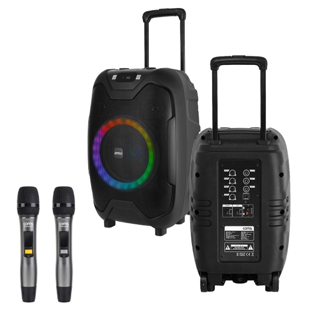 COMS 이동식앰프 KY600S2 무선마이크 블루투스 스피커 50W 충전식 버스킹 노래방 - 상품 이미지