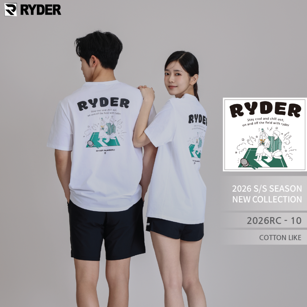 라이더 2026RC-10 코튼라이크 공용 반팔티 배드민턴 피클볼 탁구 스포츠웨어 - 상세 이미지 3