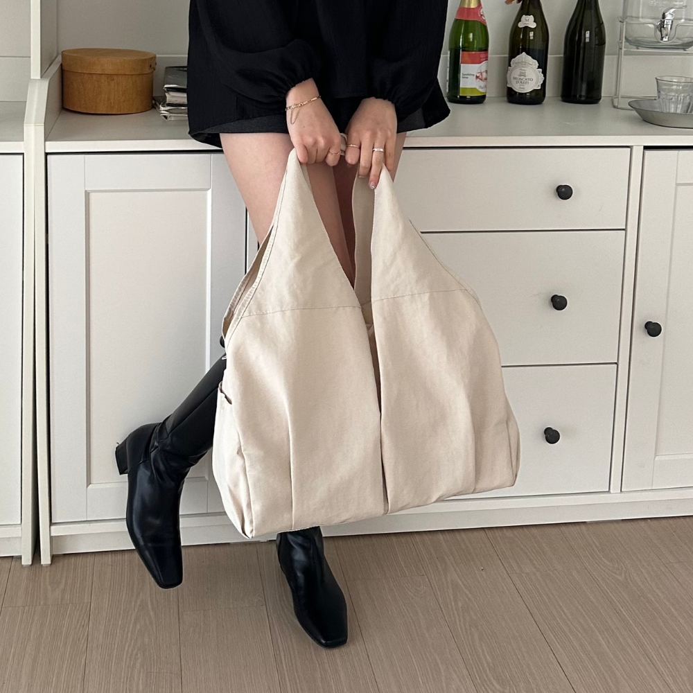 [먼슬리무드] 오르빗 라인 데일리 보부상 숄더백 (4색상) 기저귀가방 베이지 - 상세 이미지 3