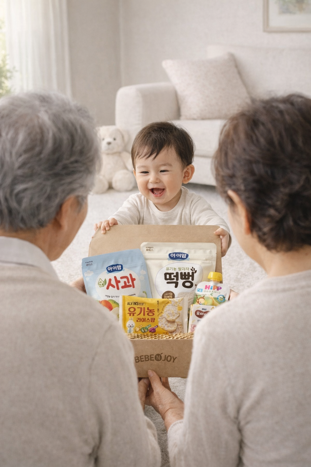 베베앤조이 떡뻥 5종 과자선물세트 돌선물 어린이집답례품 아기선물 유아간식 - 상세 이미지 3