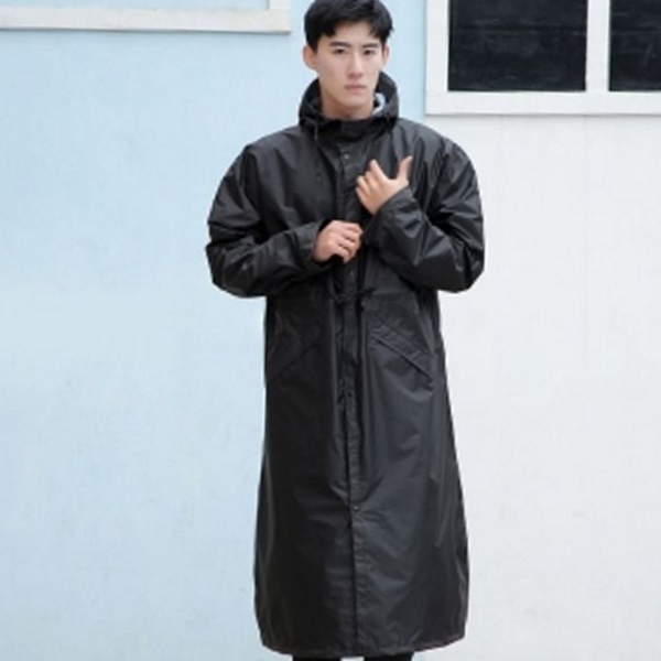 휴대용 남녀공용 레인코트 가벼운 남녀공용 우비 폴리에스테르 장마철 바람막이 여성 롱 남성 - 상품 이미지