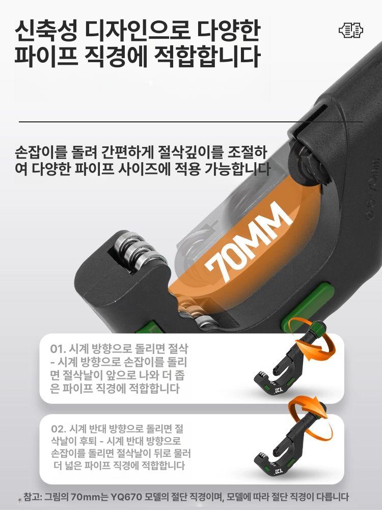 파이프커터기 배관 절단기 스텐 튜브 커터 철근 수도관 컷팅기 - 상세 이미지 3
