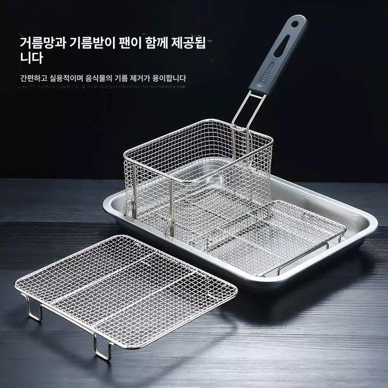 사각 튀김망 초미세 스테인리스 거름망 채반 뜰채 바스켓 주방용품 - 상세 이미지 2