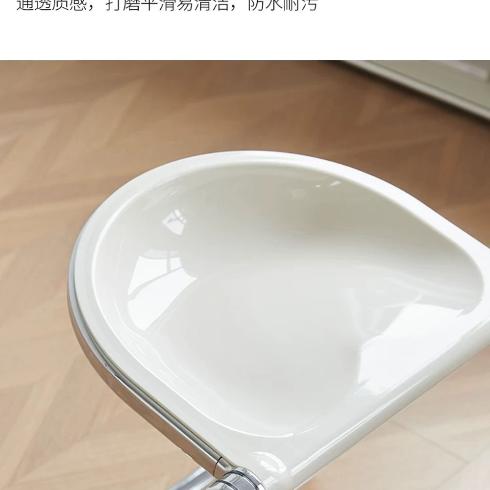 투명 의자 접이식 인테리어 아크릴 바스툴 폴딩 카페 거실 간이 체어 감성 - 상세 이미지 3